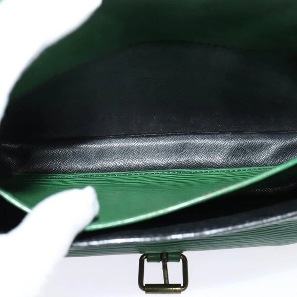 LOUIS VUITTON Epi Cartouchiere MM Shoulder Bag Green M52244 LV Auth 125397 - Picture 10 of 16